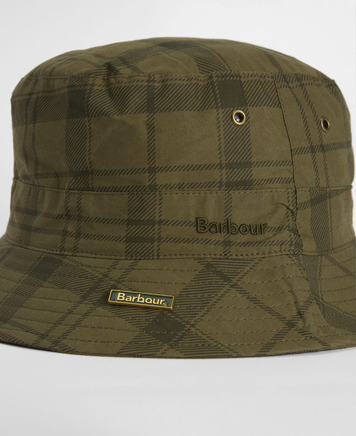 Tartan Transport Bucket Hat Dusky Green Tartan