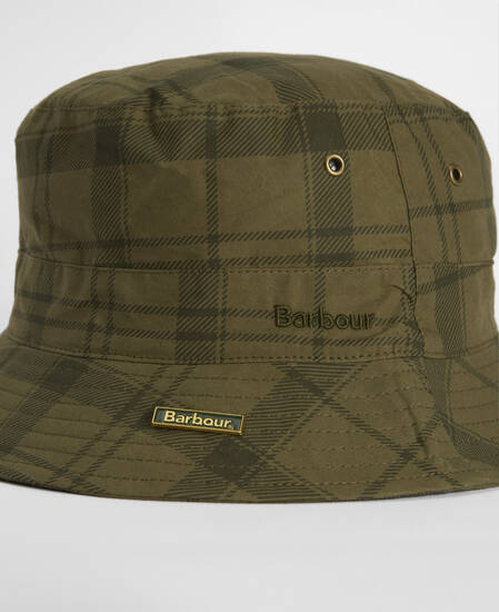 Tartan Transport Bucket Hat Dusky Green Tartan