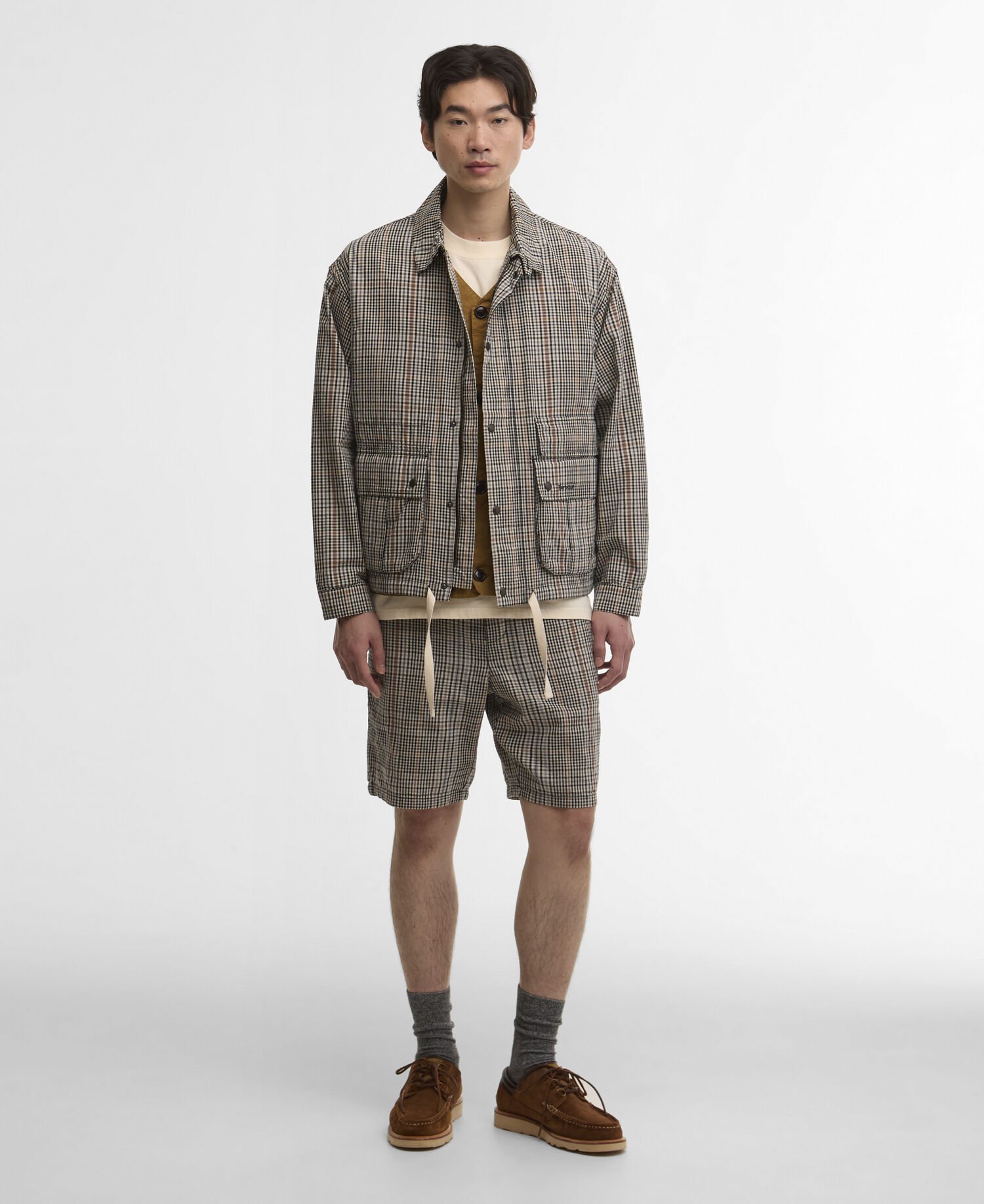 Fife Checked Short Neutral