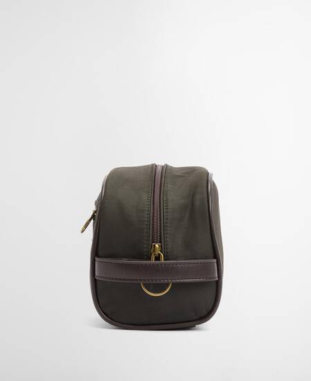 Waxed Washbag Olive/Beacon