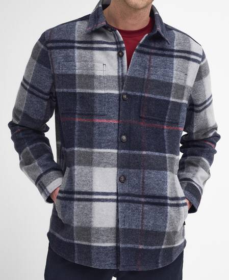 Chapter Check Overshirt Blue Granite