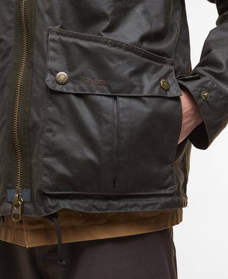 Re-Engineered Bardon Spey Waxed Jacket Olive