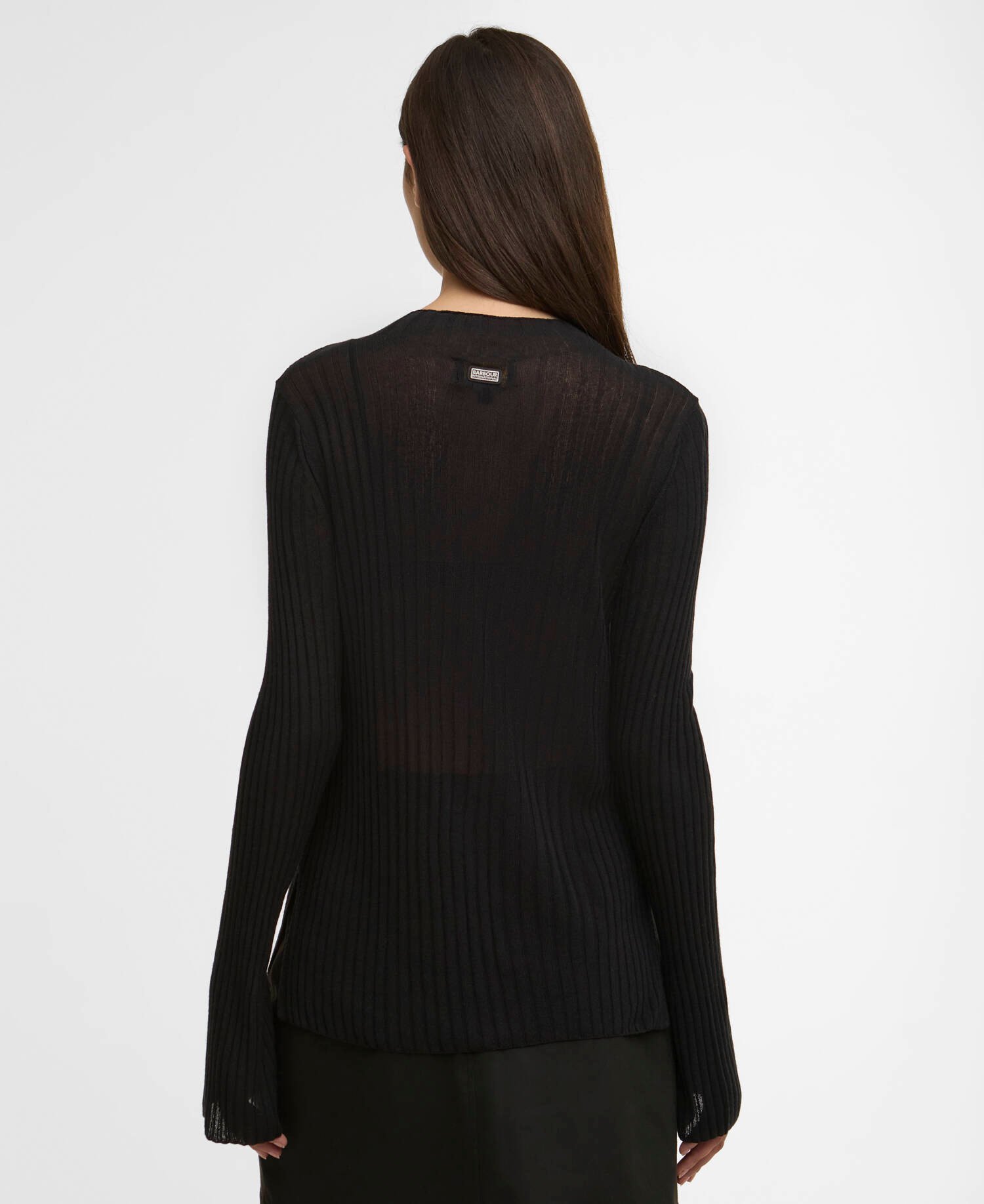 Ozara Ribbed Jumper Black image number 2