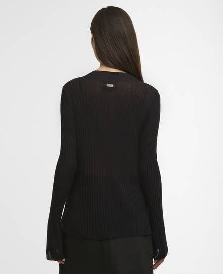 Ozara Ribbed Jumper Black