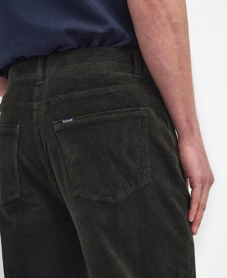 Stretch Cord Regular Trousers Forest