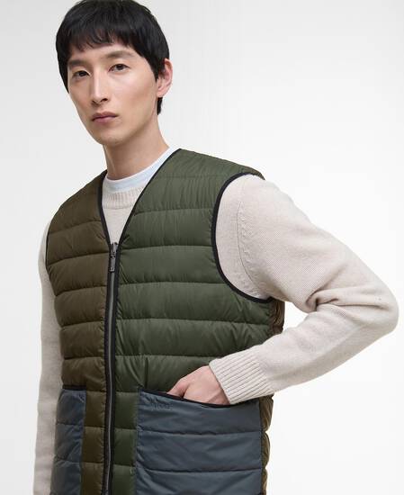 Gilet reversibile in piuma d’oca Olive Multi