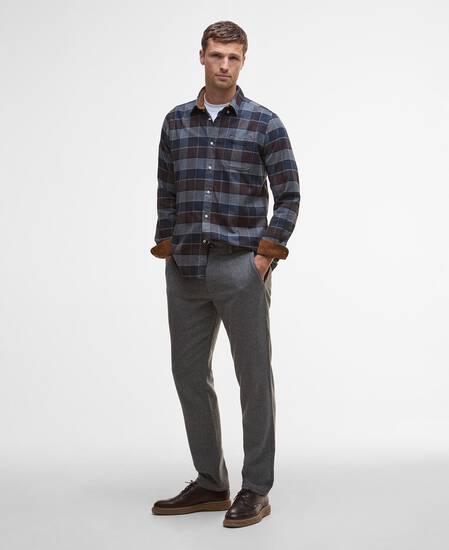 Valley Tailored Long-Sleeved Shirt Dark Oak