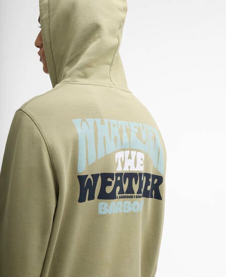 Hoodie Fields Bleached Olive