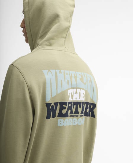 Hoodie Fields Bleached Olive