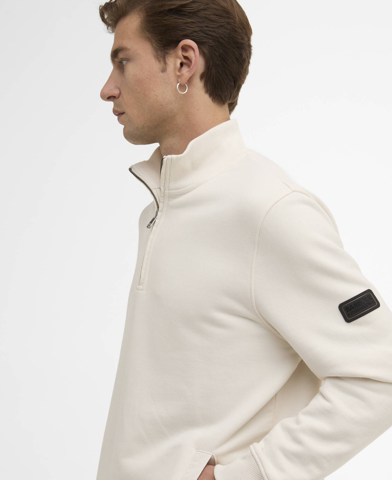 Ehan Quarter-Zip Sweatshirt Whisper White image number 4