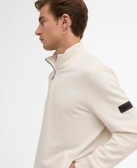 Ehan Quarter-Zip Sweatshirt Whisper White