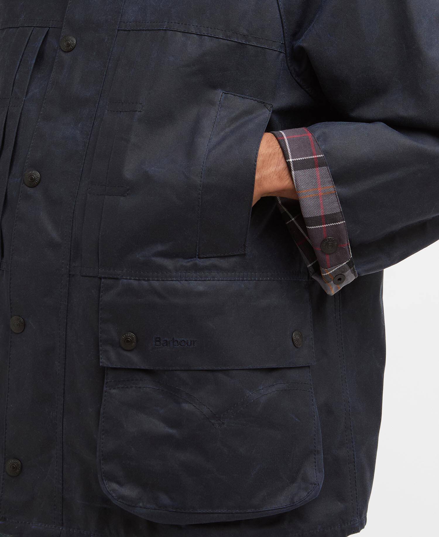 Barbour x Levi's Oversized Bedale Waxed Jacket Royal Navy image number 8