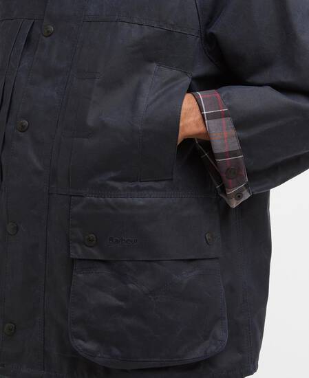 Barbour x Levi's Oversized Bedale Waxed Jacket Royal Navy