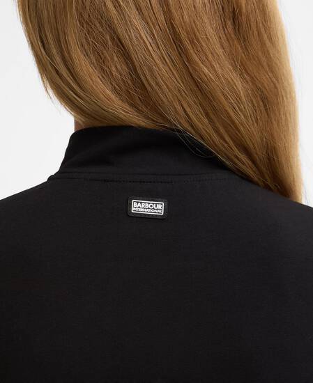 Dallas Quarter Zip Top Black