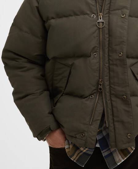 Barbour x SOREL Oversized Transport Puffer Jacket Archive Olive