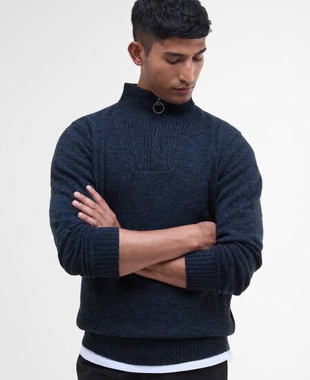 Essential Half-Zip Jumper Navy Mix
