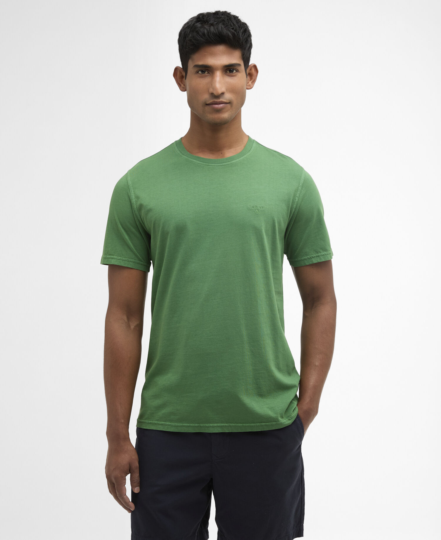T-Shirt Washed Tartan Washed Green
