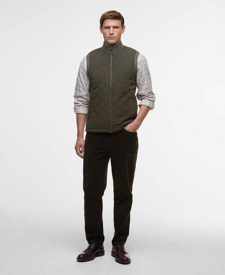 Shoveler Knitted Gilet Olive Shoveler Knitted Gilet Olive