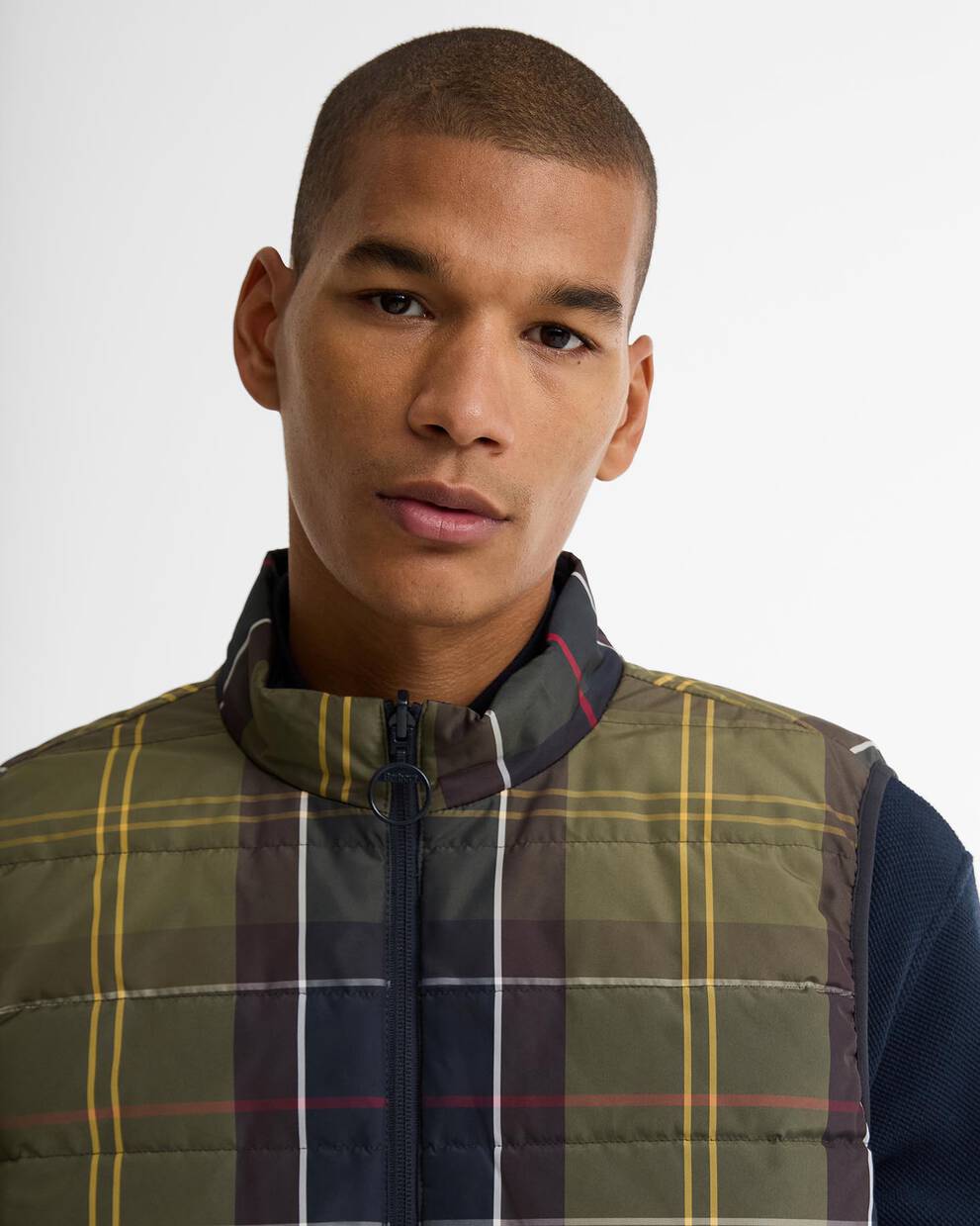 Reversible Tartan Puffer Gilet