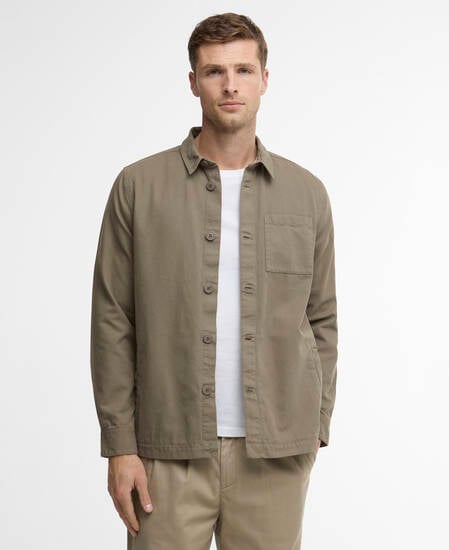 Washed Cotton Overshirt Smokey Olive