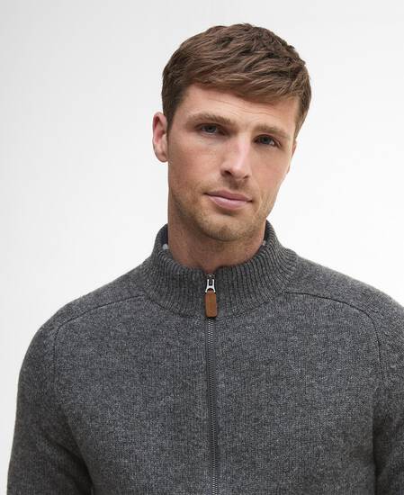 Talder Zip-Up Jumper Charcoal
