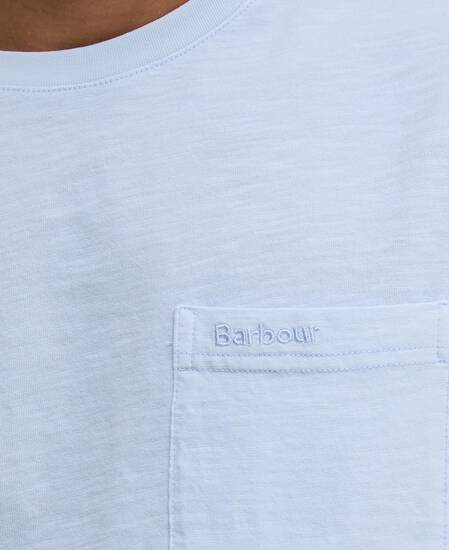 Pigment-Dyed Pocket T-Shirt Bleached Blue