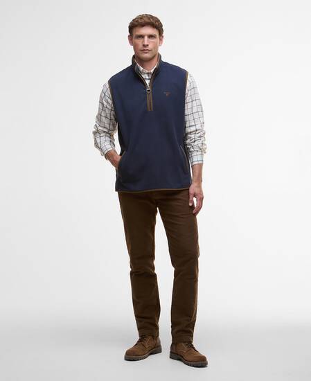 Harwood Half-Zip Fleeced Gilet Navy