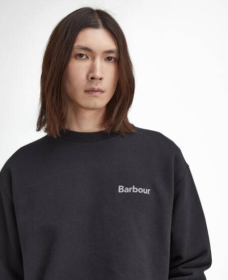 Brushed Nicholas Oversized Crew Neck Jumper Classic Black