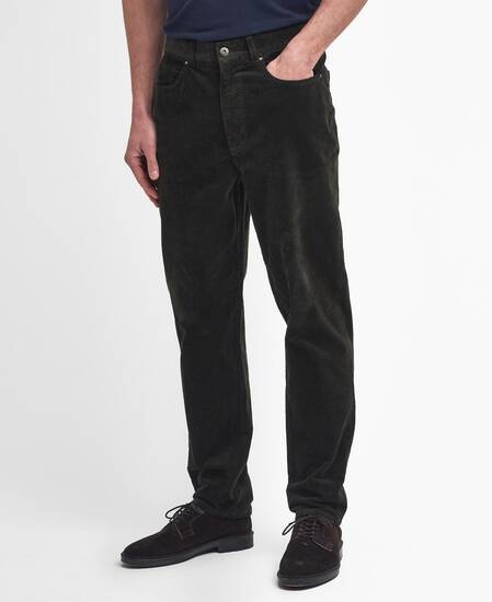 Stretch Cord Regular Trousers Forest
