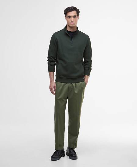 Felpa con zip corta Ilford Interlock Sage