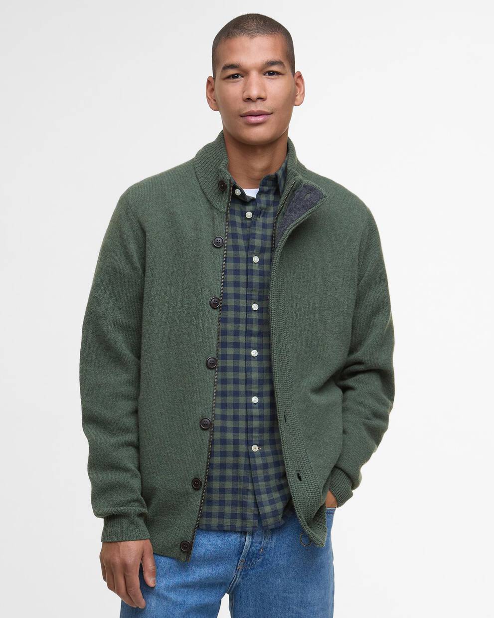 Maglione con zip Patch