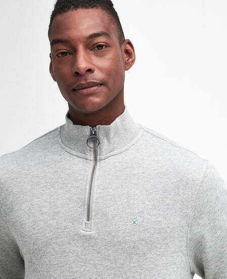 Beckhill Half-Zip Sweatshirt Grey Marl