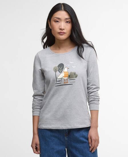 Lossie Long-Sleeved T-Shirt Light Grey Marl
