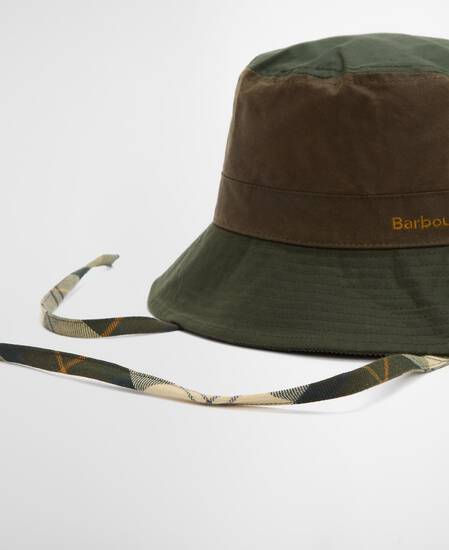 Brackley Waxed Bucket Hat Fern/Beech