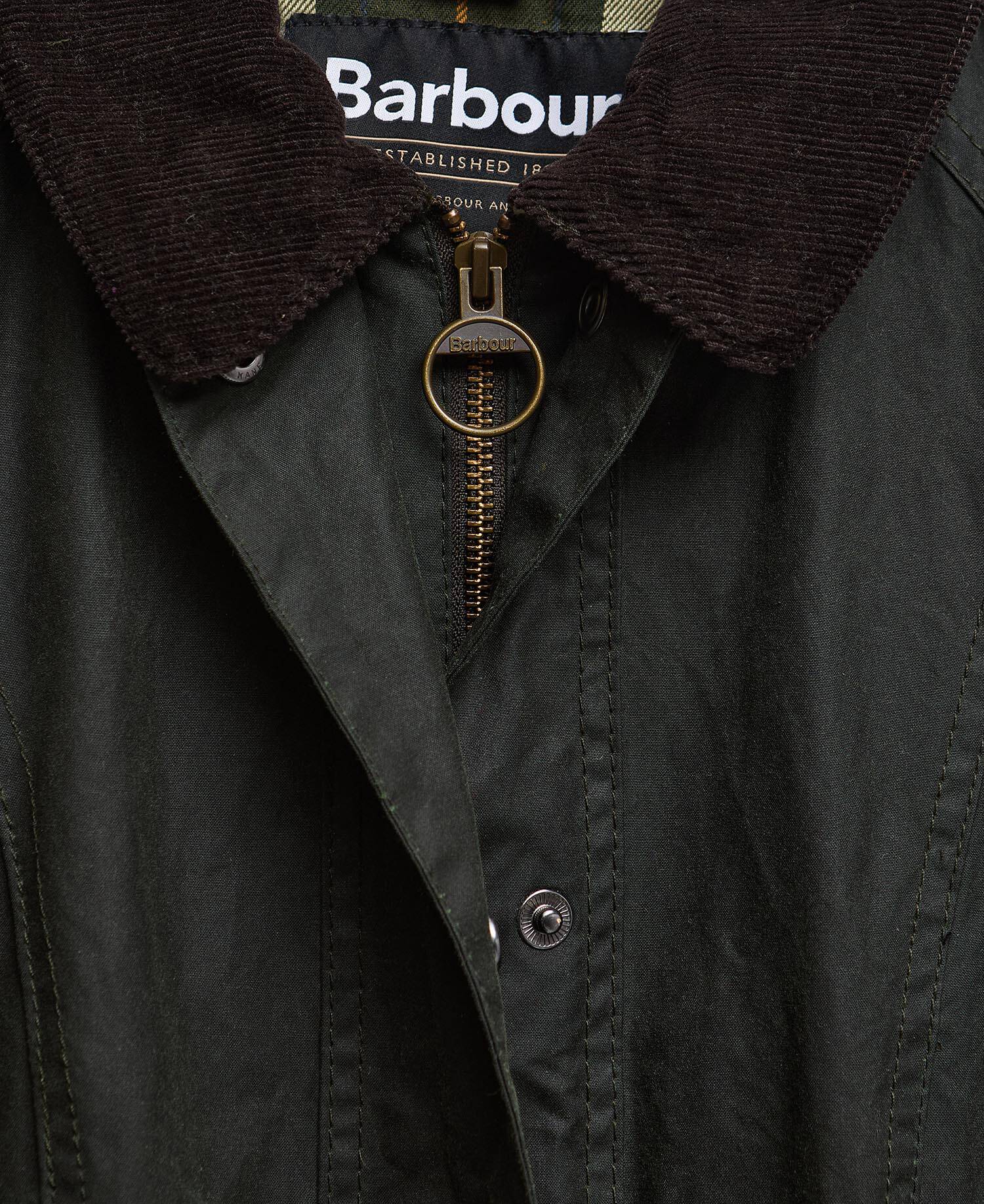 Barbour Re-Loved Beadnell Waxed Jacket - Size 14 Sage image number 3