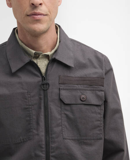 Overshirt Crail in ripstop cerato Asphalt