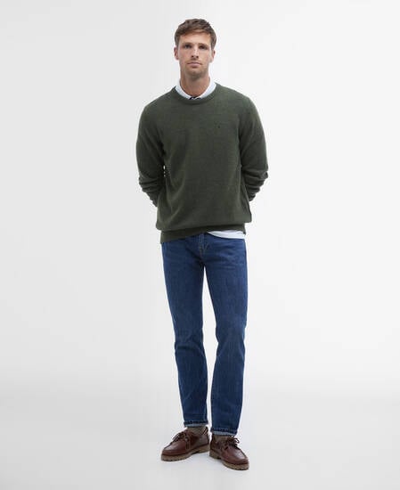 Essential Tisbury Crew-Neck Jumper Forest