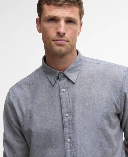 Sealane Relaxed Long-Sleeved Shirt Grey Marl