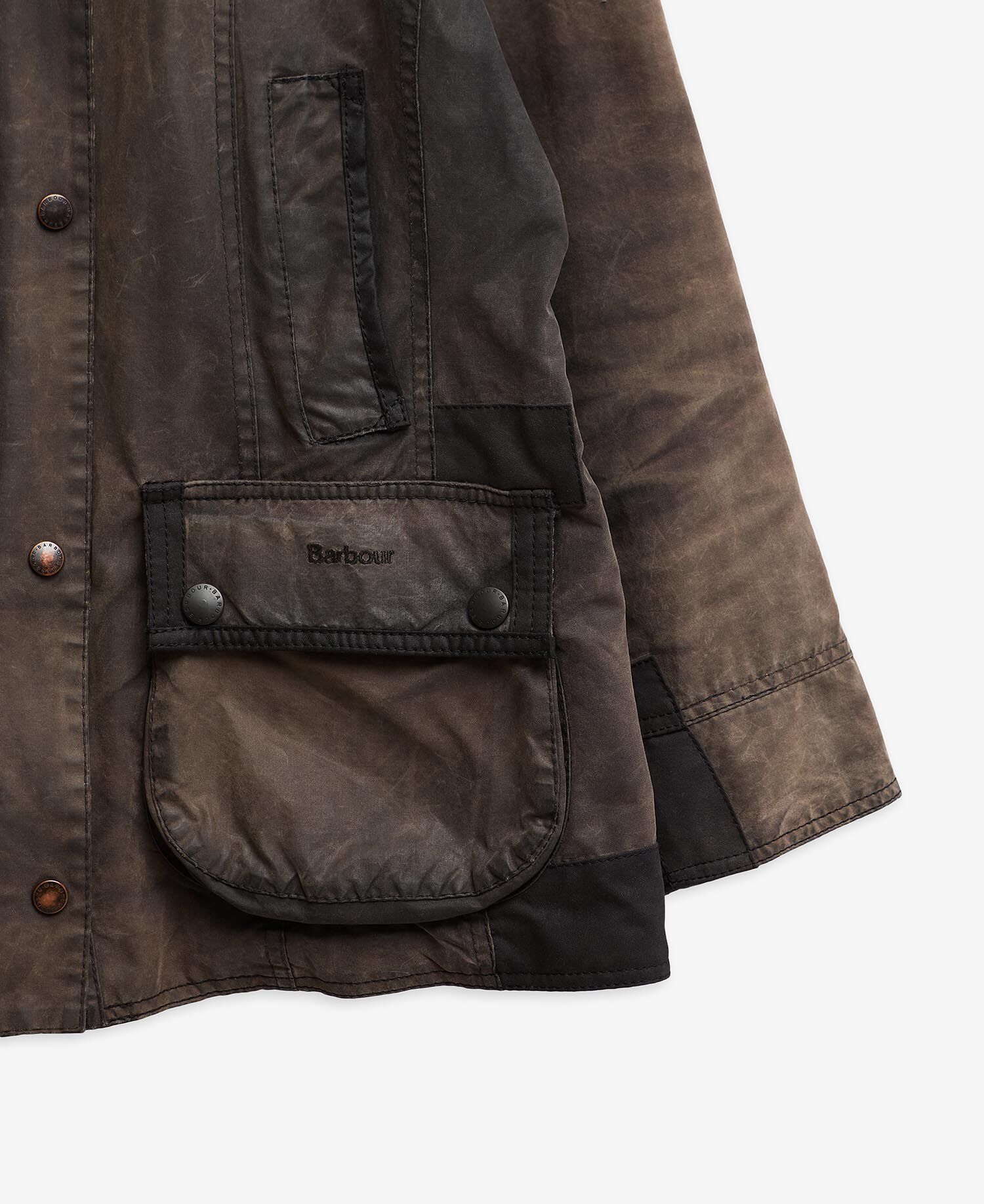 Barbour Re-Loved Beadnell Waxed Jacket - Size 12 Black