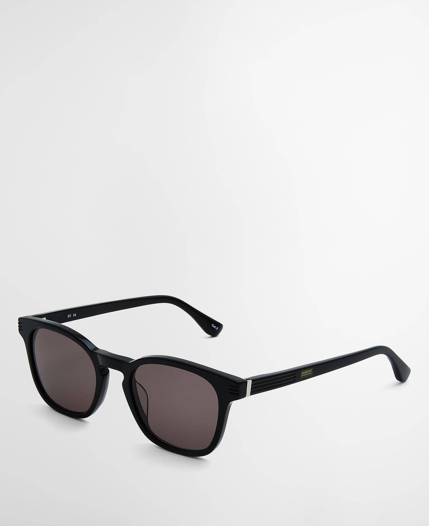Square Retro Sunglasses Black image number 1