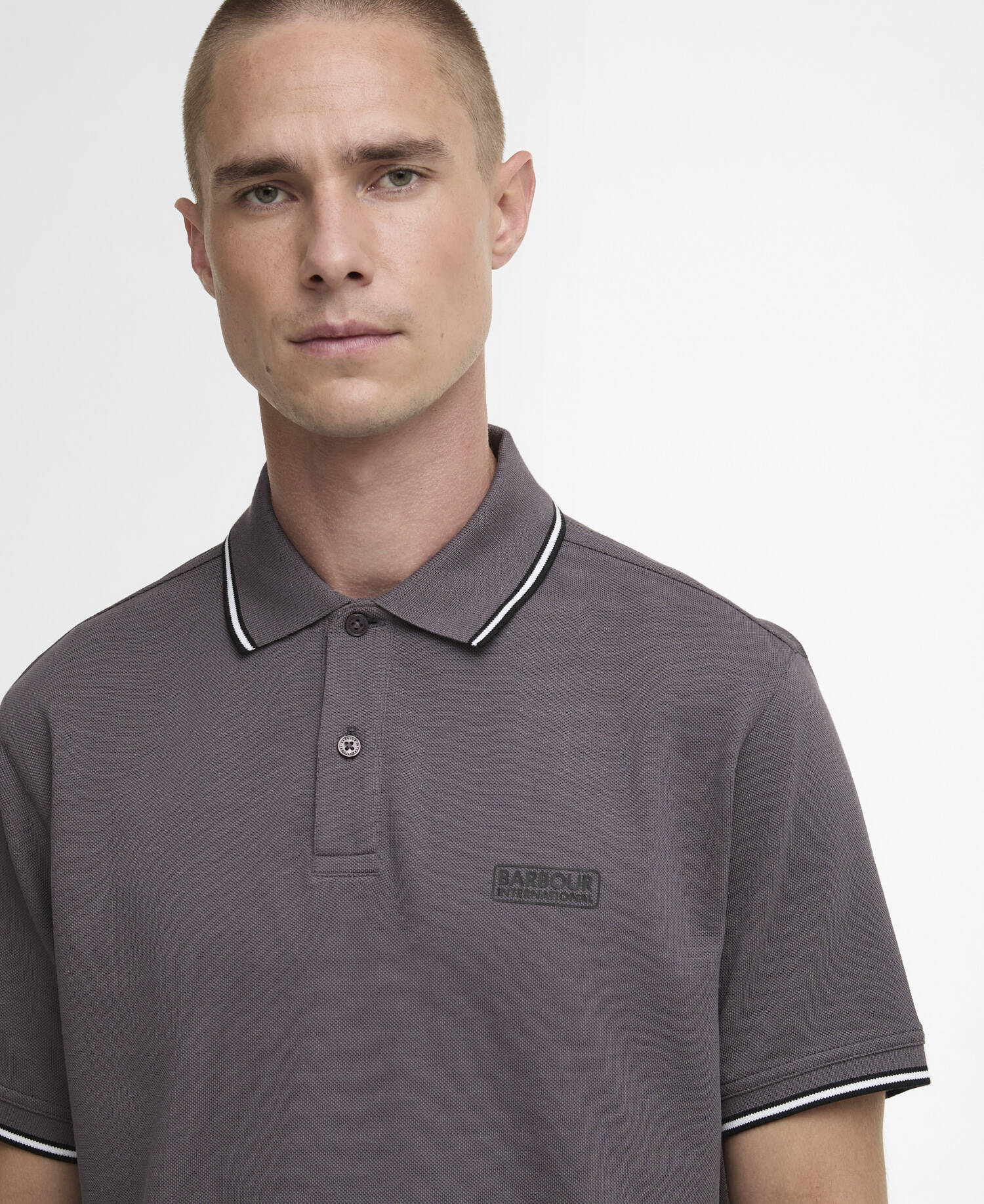 Evan Short-Sleeved Polo Shirt Aluminium image number 3