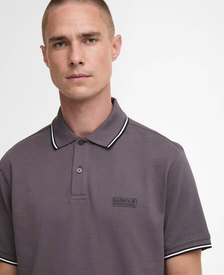 Evan Short-Sleeved Polo Shirt Aluminium