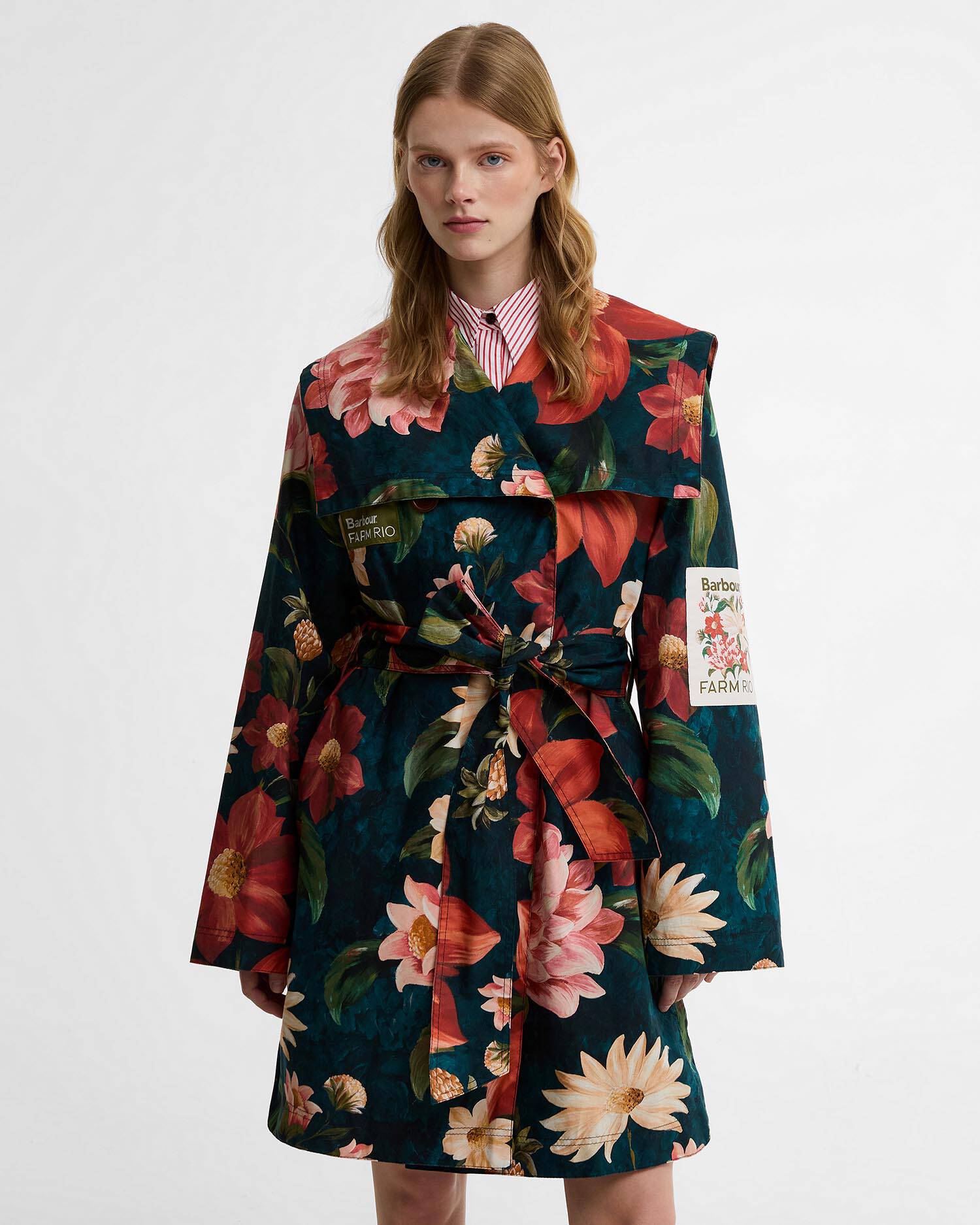 Barbour FARM Rio Gardenia Casual Jacket Navy Wild Flower/Navy Flower image number 0