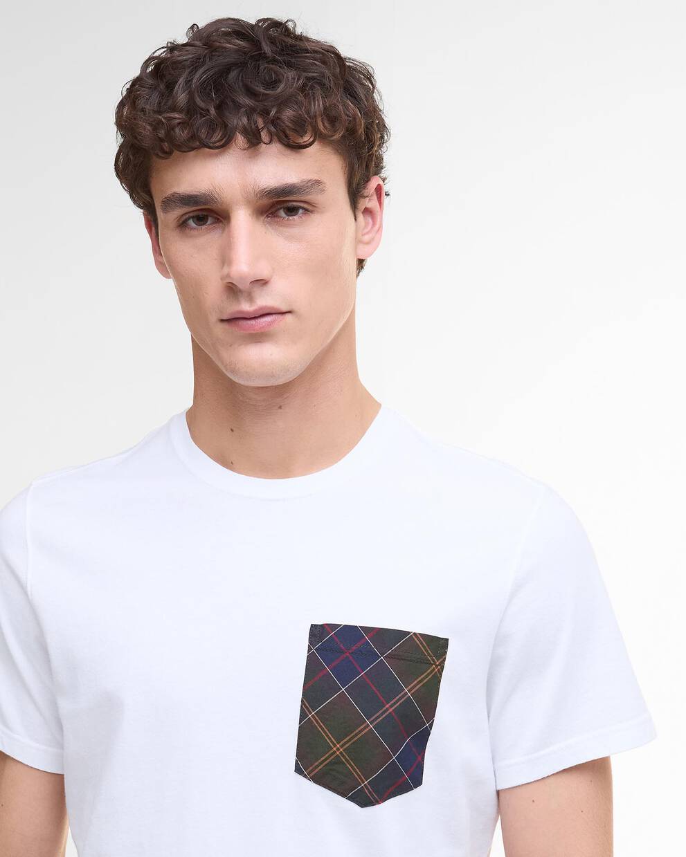 T-Shirt con taschino in tartan Arnside