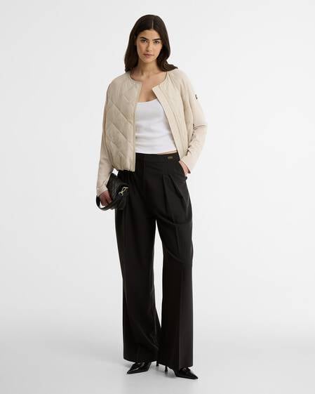 Seren Quilted Sweat Oyster