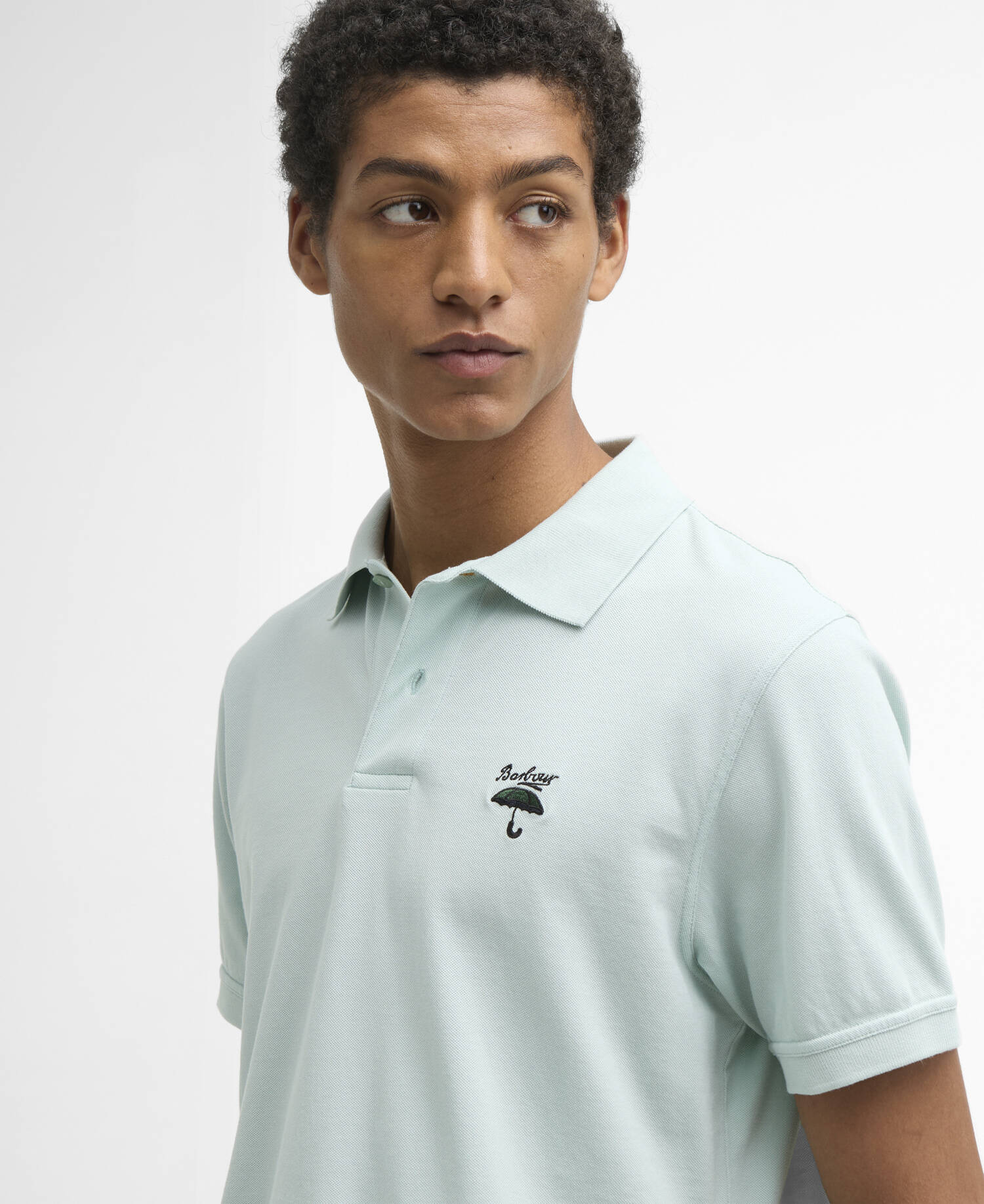 Comebe Tailored Polo Shirt Mint Blue image number 4