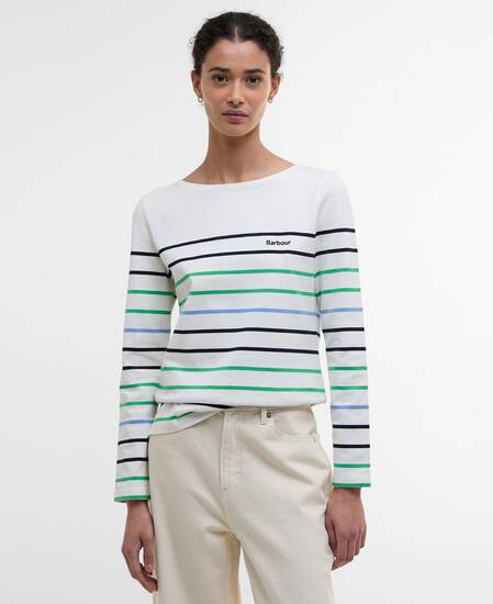 Hawkins Striped Long-Sleeved T-Shirt Cloud Stripe