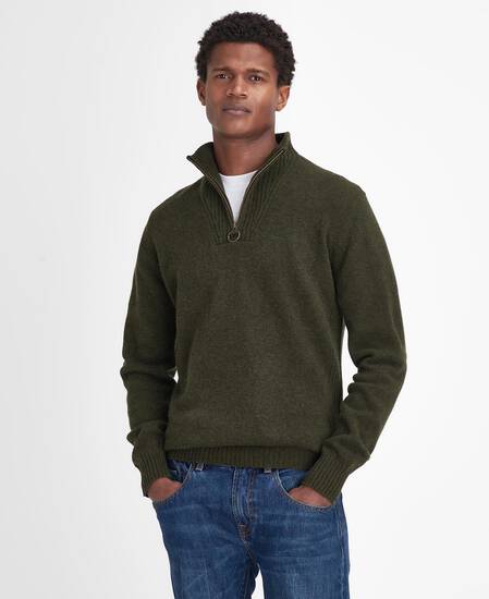 Essential Half-Zip Jumper Seaweed