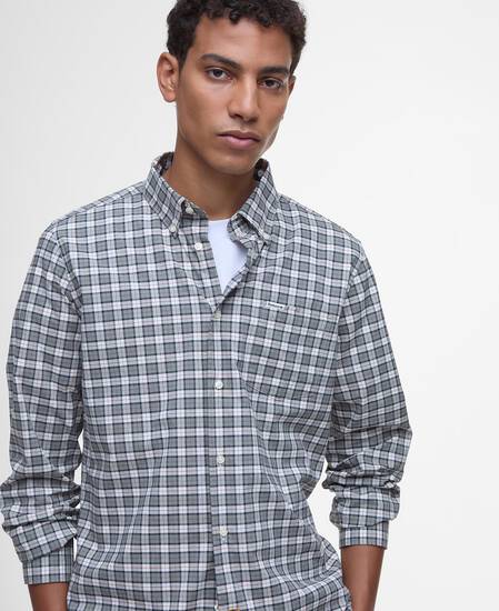 Lomond Tailored Long-Sleeved Shirt Bleached Pine Tartan