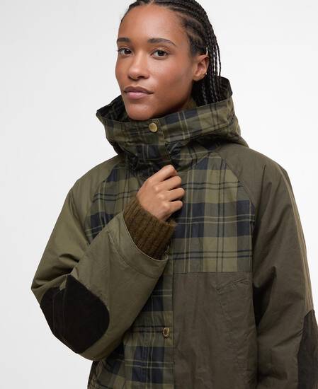 Shelley Showerproof Jacket Olive Check/Olive/Khaki Brown Shelley Showerproof Jacket Olive Check/Olive/Khaki Brown